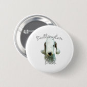 Bedlington Terrier Vater 2 Button (Vorne & Hinten)