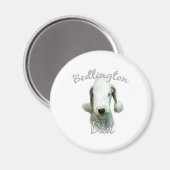 Bedlington Terrier Vater 2 Magnet (Vorderseite/Rückseite)
