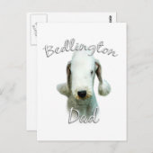Bedlington Terrier Vater 2 Postkarte (Vorne/Hinten)