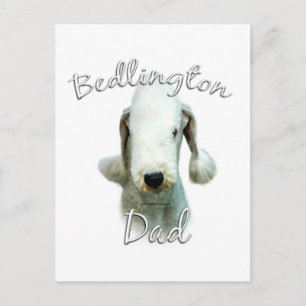Bedlington Terrier Vater 2 Postkarte