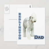 Bedlington Terrier Vater 4 Postkarte (Vorne/Hinten)