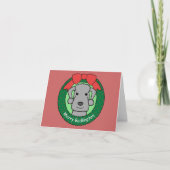 Bedlington Terrier Weihnachten (Vorderseite)