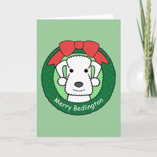 Bedlington Terrier Weihnachten (Vorderseite)