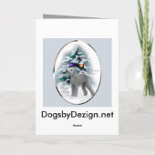Bedlington Terrier Weihnachtsgeschenke Feiertagskarte (Rückseite)
