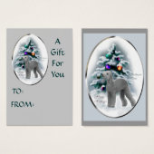 Bedlington Terrier Weihnachtsgeschenke, Name Tags (Vorne & Hinten)