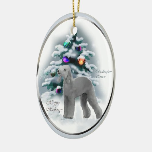 Bedlington Terrier Weihnachtsgeschenke Ornament (Links)