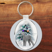 Bedlington Terrier Weihnachtsgeschenke Schlüsselanhänger (Vorderseite)