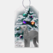 Bedlington Terrier Weihnachtsgeschenke Tags Geschenkanhänger (Rückseite)