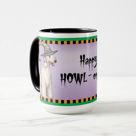 Bedlington Terrier Witch Tasse (Vorderseite Links)