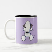 Bedlington Terrier Zwei-Tone-Tasse Zweifarbige Tasse (Links)