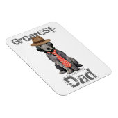 Bedlington Vater Magnet (Rechte Seite)