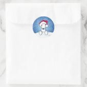 Bedlington Weihnachten Runder Aufkleber (Tasche)