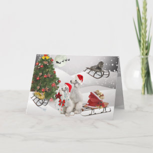 Bedlington Weihnachtsfeiertage Feiertagskarte