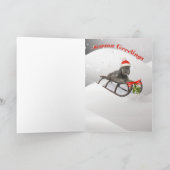 Bedlington Weihnachtsfeiertage Feiertagskarte (Innenseite)