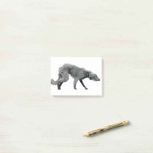 Bedlington Whippet Lurcher Post-it Klebezettel (Auf Schreibtisch)