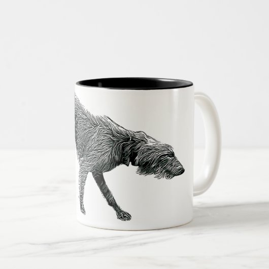 Bedlington Whippet Lurcher Zweifarbige Tasse (VorderseiteRechts)
