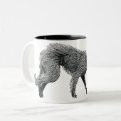 Bedlington Whippet Lurcher Zweifarbige Tasse (Vorderseite Links)