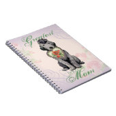 Bedllington Terrier Heart Mama Notebook Notizblock (Rechte Seite)
