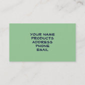 Bedmans Nebenfluss, Alva Florida Visitenkarte (Rückseite)