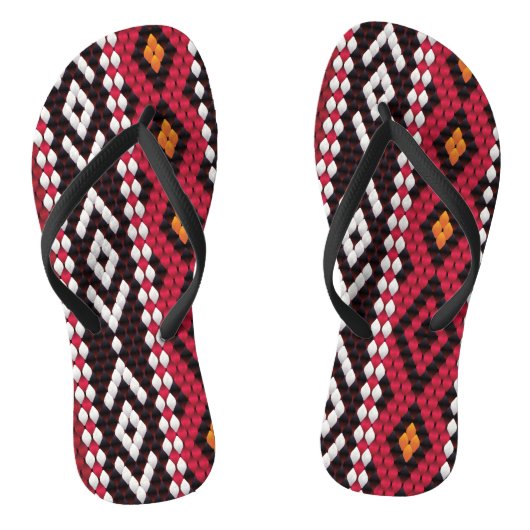 Bedouin Sadu Fabric Badesandalen (Fußbett)