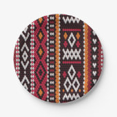 Bedouin Sadu Fabric Pappteller (Vorderseite)