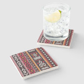 Bedouin Sadu Fabric Steinuntersetzer (Seitenansicht)