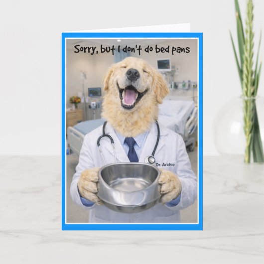 Bedpan Help Get Well Card  BPA-1 Karte (Vorderseite)