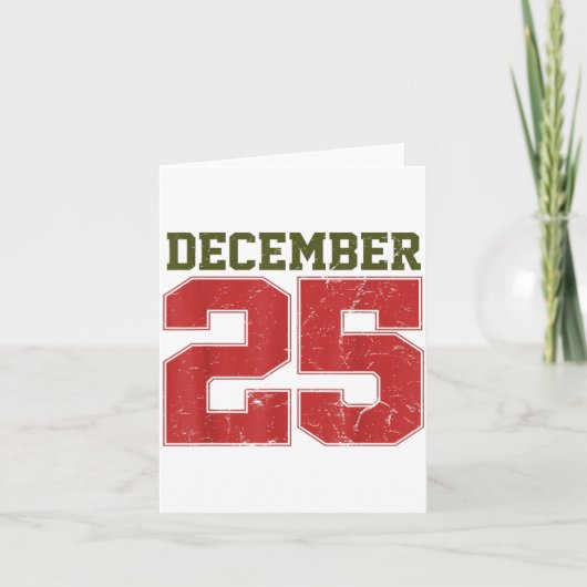 Bedrängt 25. Dezember Karte (Vorderseite)