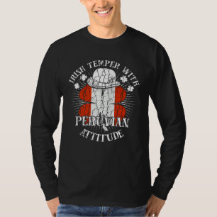 Bedrängte Irische Peruanische Einstellung Patrioti T-Shirt