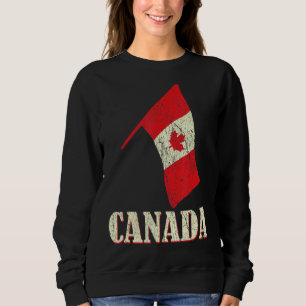 Bedrängte kanadische Flagge Kanada-Tag Liebe Kanad Sweatshirt