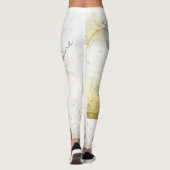 Bedrängte Leggings Schnörkel aus Gold und Zinn (Rückseite)