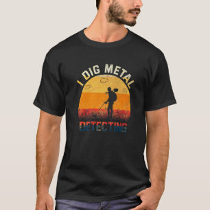 Bedrängte Retro-Trendy Ich Grabe Metalldetektor-Sc T-Shirt