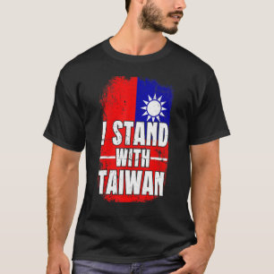 Bedrängte Taiwan-Flagge Ich stehe mit der Taiwan-F T-Shirt