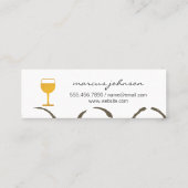 Bedrängte Weingläser und Weinglas Mini Visitenkarte (Rückseite)