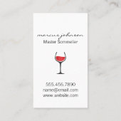 Bedrängte Weingläser Visitenkarte (Rückseite)