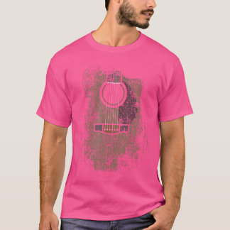 Bedrängter Akustikgitarrenspieler Rock Roll Musik T-Shirt