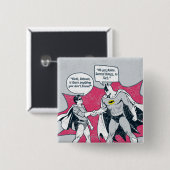 Bedrängter Batman und Robin Handschlag Button (Vorne & Hinten)