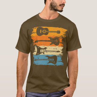 Bedrängter Gitarrist Retro Vintage Gitarrist O T-Shirt