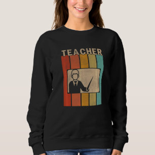 Bedrängter Lehrer Männer Frauen Süßer Lehrer Retro Sweatshirt