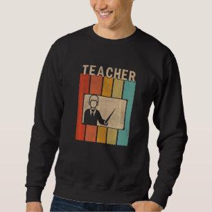 Bedrängter Lehrer Männer Frauen Süßer Lehrer Retro Sweatshirt