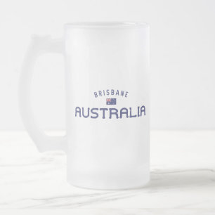 Bedrängtes Brisbane Australien Mattglas Bierglas