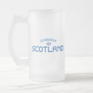 Bedrängtes Edinburgh Schottland Mattglas Bierglas