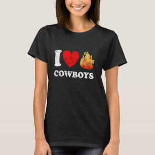 Bedrängtes I Herz Heiße Cowboys I Liebe Heiße Cowb T-Shirt