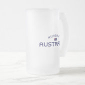 Bedrängtes Melbourne Australien Mattglas Bierglas (VorderseiteRechts)