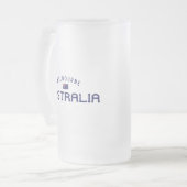 Bedrängtes Melbourne Australien Mattglas Bierglas (Vorderseite Links)