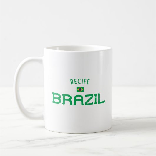 Bedrängtes Recife Brasilien Kaffeetasse (Links)