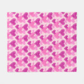 Bedrängtes Rosa Herz Fleecedecke (Vorderseite (Horizontal))