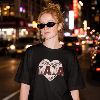 Bedrängtes Vintage-Baseball-Mama-Herz Tri-Blend Shirt