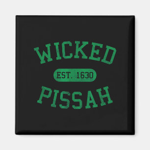 Bedrängtes Vintage-Wicked Ah Boston Ma Gag Bostoni Magnet