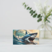 Bedrohung der Shark Business Card Visitenkarte (Stehend Vorderseite)